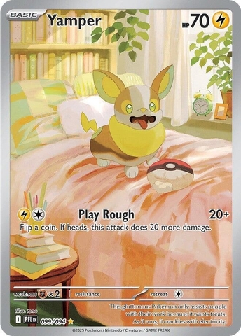 Thẻ hình Pokemon Yamper 099/094 - Lá bài lẻ Phantasmal Flames Illustration Rare tiếng Anh chính hãng