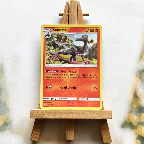 Thẻ hình Pokemon Salazzle 31/214 - Lá bài Sun & Moon: Unbroken Bonds Rare tiếng Anh chính hãng