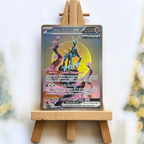 Thẻ hình Pokemon Iron Crown ex 206/162 - Lá bài lẻ Temporal Forces Special Illustration Rare tiếng Anh chính hãng