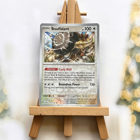 Thẻ hình Pokemon Bouffalant 119/142 - Lá bài lẻ Stellar Crown Reverse Holo Rare tiếng Anh chính hãng