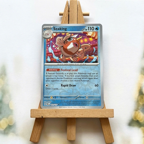 Thẻ hình Pokemon Seaking 021/131 - Lá bài lẻ Prismatic Evolutions Uncommon Reverse Holo tiếng Anh chính hãng