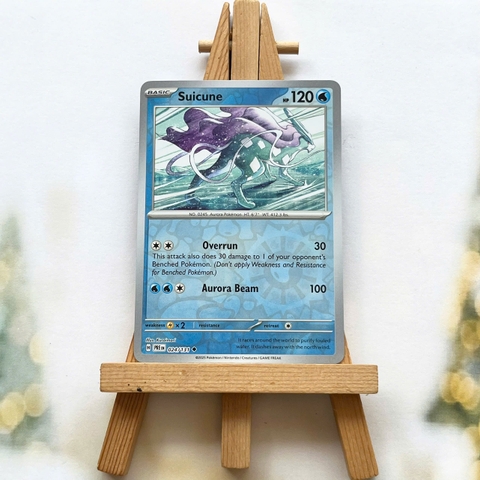 Thẻ hình Pokemon Suicune 024/131 - Lá bài lẻ Prismatic Evolutions Uncommon Reverse Holo tiếng Anh chính hãng