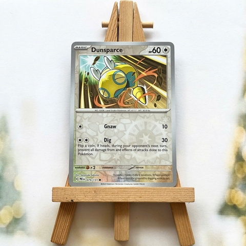 Thẻ hình Pokemon Dunsparce 079/131 - Lá bài lẻ Prismatic Evolutions Common Reverse Holo tiếng Anh chính hãng