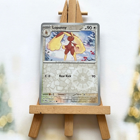 Thẻ hình Pokemon Lopunny 084/131 - Lá bài lẻ Prismatic Evolutions Common Reverse Holo tiếng Anh chính hãng