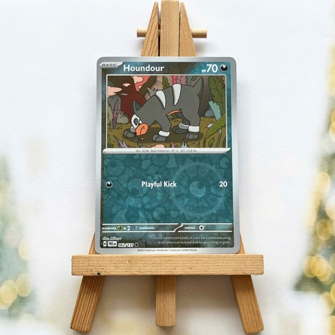 Thẻ hình Pokemon Houndour 062/131 - Lá bài lẻ Prismatic Evolutions Common Reverse Holo tiếng Anh chính hãng