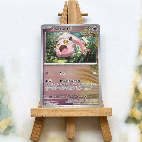 Thẻ hình Pokemon Scream Tail 042/131 - Lá bài lẻ Prismatic Evolutions Uncommon Reverse Holo tiếng Anh chính hãng