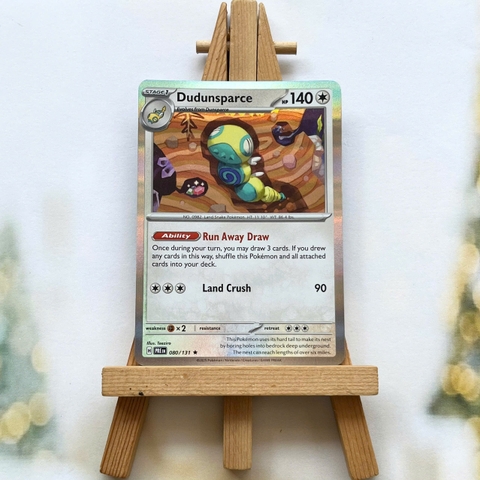 Thẻ hình Pokemon Dudunsparce 080/131 - Lá bài lẻ Prismatic Evolutions Rare Reverse Holo tiếng Anh chính hãng
