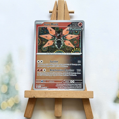Thẻ hình Pokemon Iron Moth 009/064 - Lá bài Scarlet & Violet Shrouded Fable Uncommon Reverse Holo tiếng Anh chính hãng