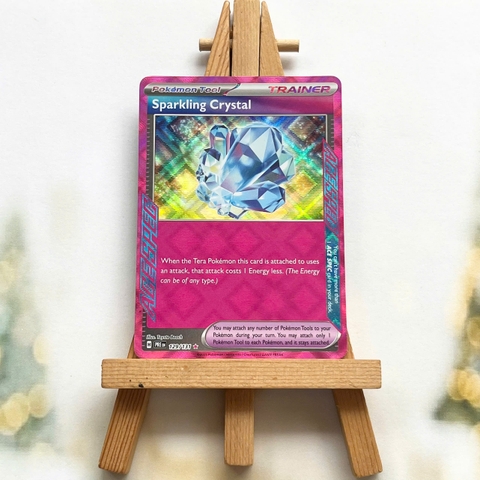 Thẻ hình Pokemon Sparkling Crystal 129/131 - Lá bài lẻ Prismatic Evolutions Ace Rare tiếng Anh chính hãng