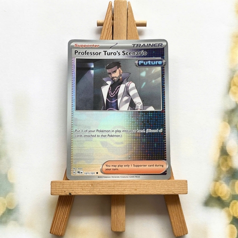 Thẻ hình Pokemon Professor Turo's Scenario 121/131 - Lá bài lẻ Prismatic Evolutions Uncommon Reverse Holo tiếng Anh chính hãng