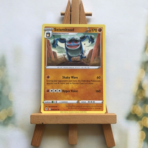 Thẻ hình Pokemon Seismitoad 090/203 - Lá bài lẻ Evolving Skies Rare tiếng Anh chính hãng