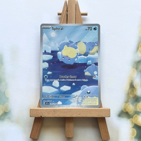 Thẻ hình Pokemon Spheal 199/191 - Lá bài lẻ Surging Sparks Illustration Rare tiếng Anh chính hãng