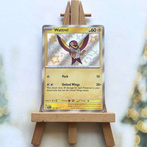 Thẻ hình Pokemon Wattrel 145/091 - Lá bài Scarlet & Violet: Paldean Fates Shiny Rare tiếng Anh chính hãng