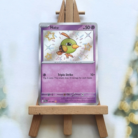 Thẻ hình Pokemon Natu 151/091 - Lá bài Scarlet & Violet: Paldean Fates Shiny Rare tiếng Anh chính hãng