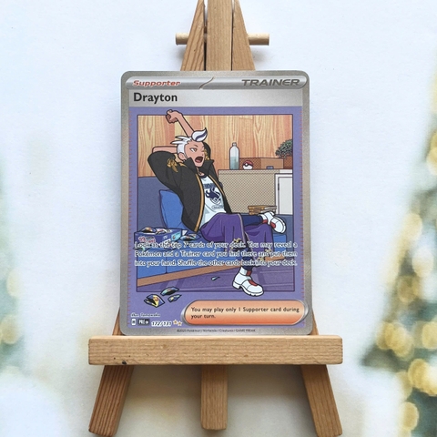 Thẻ hình Pokemon Drayton 172/131 - Lá bài lẻ Prismatic Evolutions Special Illustration Rare tiếng Anh chính hãng