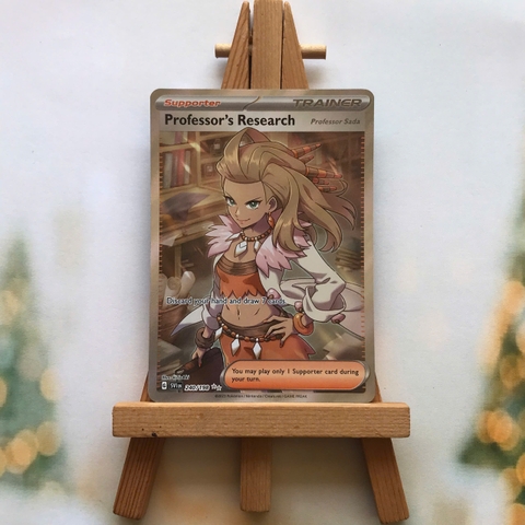 Thẻ hình Pokemon Professor's Research (Professor Sada) 240/198  - Lá bài lẻ Scarlet & Violet Base Set Full Art Secret Rare tiếng Anh chính hãng