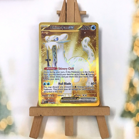Thẻ hình Pokemon Chien-Pao ex 274/193 - Lá bài lẻ Paldea Evolved Gold Secret Rare tiếng Anh chính hãng