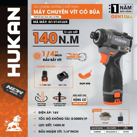 Máy chuyên vít Hukan G1-V141LUX