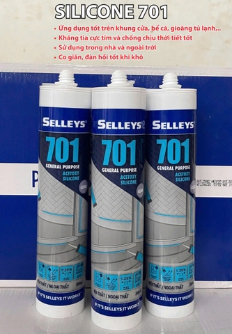 Keo Silicone 701 trong (A300) Selleys