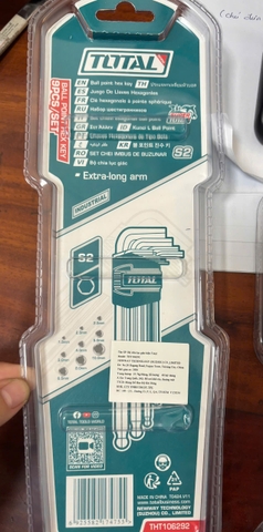 Bộ lục giác đầu bi 1.5-10mm Total THT106292