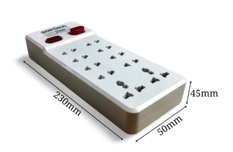 Ổ cắm 10 cửa lõi sứ chịu nhiệt 2200W 10Y-0 Sopoka