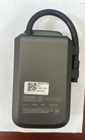 Máy bơm hơi dùng pin ltthium-ion DCA ADQE03-150ED -8V/2Ah