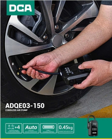 Máy bơm hơi dùng pin ltthium-ion DCA ADQE03-150ED -8V/2Ah