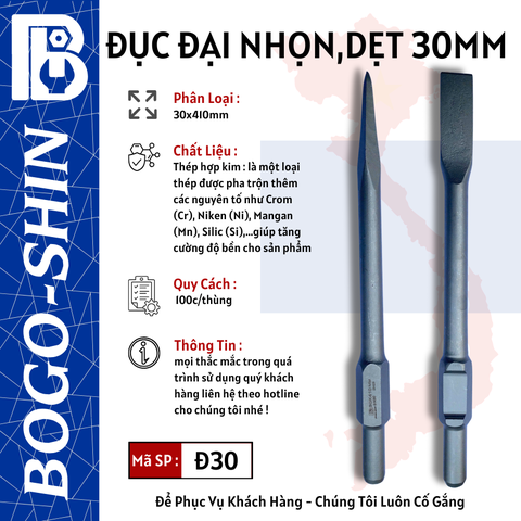 Đục đại nhọn 30 Bogo-Shin