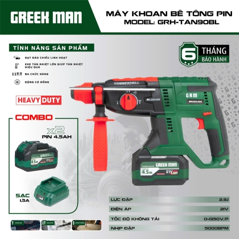 Máy khoan bê tông Greekman GRH-TAN90BL