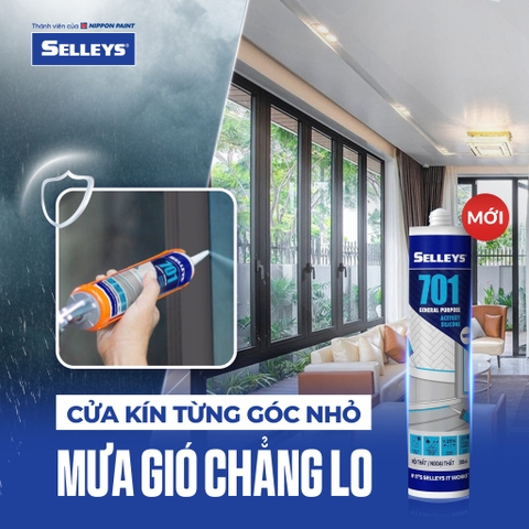 Keo Silicone 701 trong (A300) Selleys