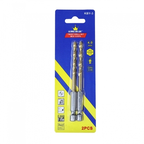 Mũi khoan inox chuôi lục giác KBY3-040CO
