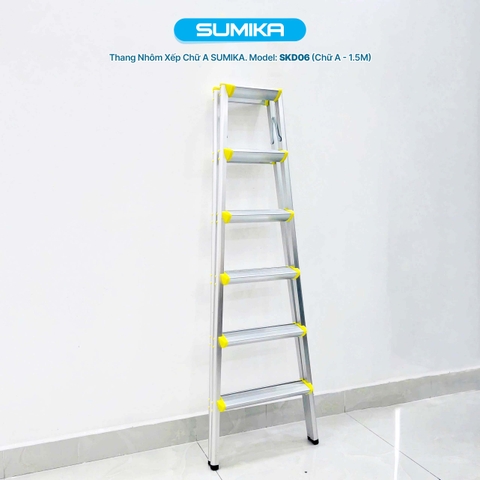 Thang nhôm xếp chữ A Sumika SKD06, chiều cao 1.5m