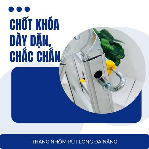 Thang nhôm chữ A rút lồng SUMIKA SKM404A, chữ A cao nhất 2.2m