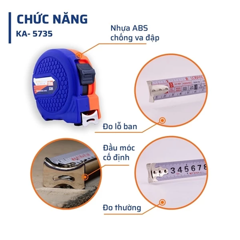 Thước 10m*2.5 2 mặt V2 Staka