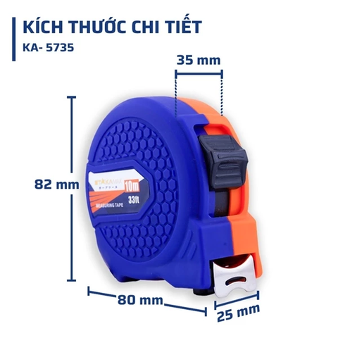 Thước 10m*2.5 2 mặt V2 Staka