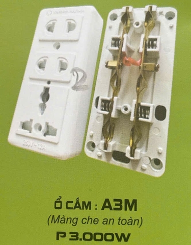 Ổ cắm A3M (màng che an toàn)
