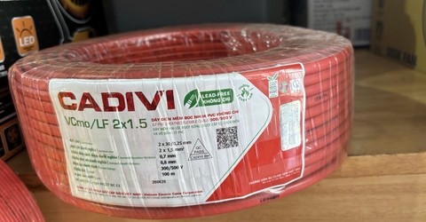Dây dẹp Cadivi 2x1.5 (100m)