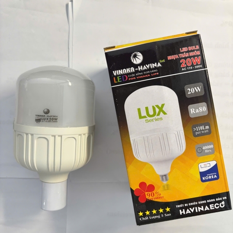 Bóng đèn LED BULB nhựa thân nhôm VINAKA 20W