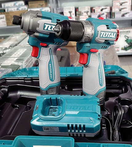 Combo máy khoan và máy siết vít Total 16V