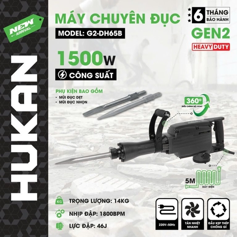 Máy chuyên đục Hukan G2-DH65B