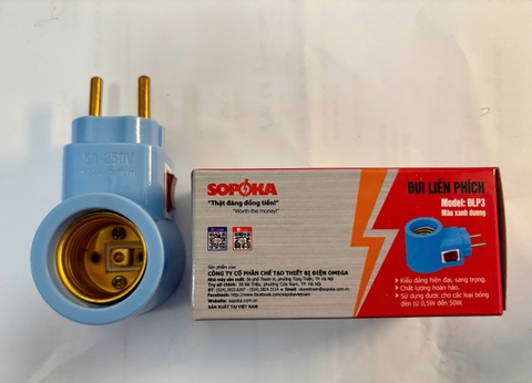 Đuôi liền phích ĐLP3 (xanh dương)