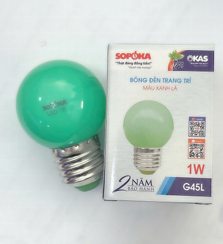 Bóng đèn LED trang trí G45L (xanh lá)