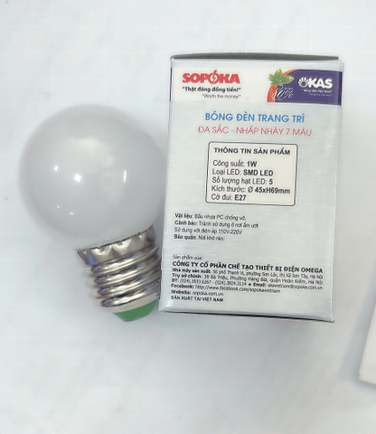 Bóng đèn LED trang trí G45ĐS (đa sắc)