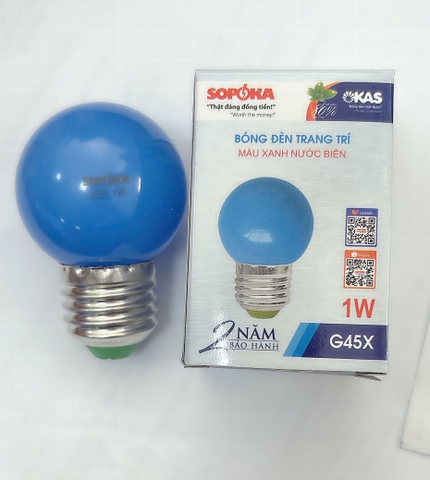 Bóng đèn LED trang trí G45X (xanh dương)