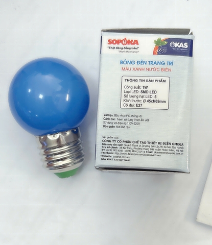 Bóng đèn LED trang trí G45X (xanh dương)