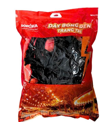 Dây bóng đèn trang trí 5m 10 đuôi thả Sopoka