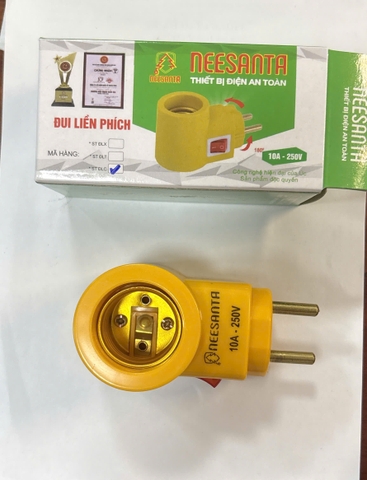 Đui đèn liền phích (xoay 90 độ) cam