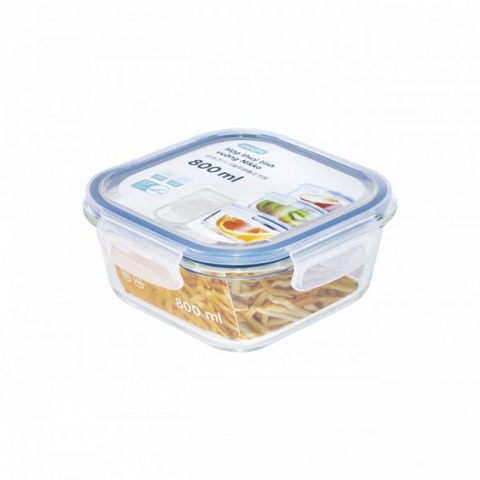 Hộp thuỷ tinh vuông Nikko Inochi 800ml