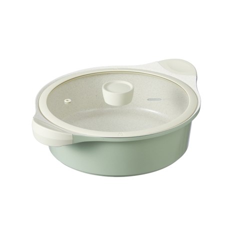 Nồi vân đá Omi Simple 24cm thân thấp Inochi