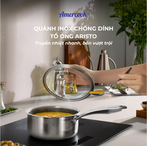 Quánh Inox chống dính tổ ong ARISTO Amercook